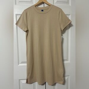 Old Navy Women’s Desert Tan Cotton T-Shirt Dress NWT Size L